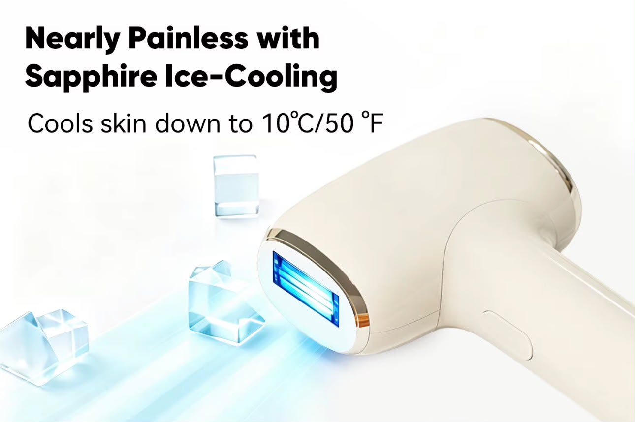 Sapphire ice cooling feature